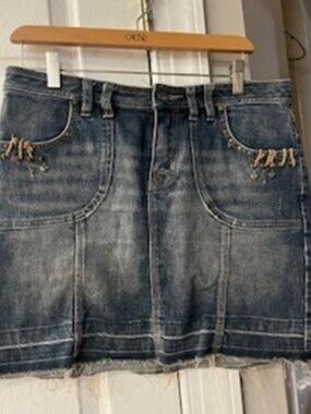 Cache Denim Skirt Size 8
